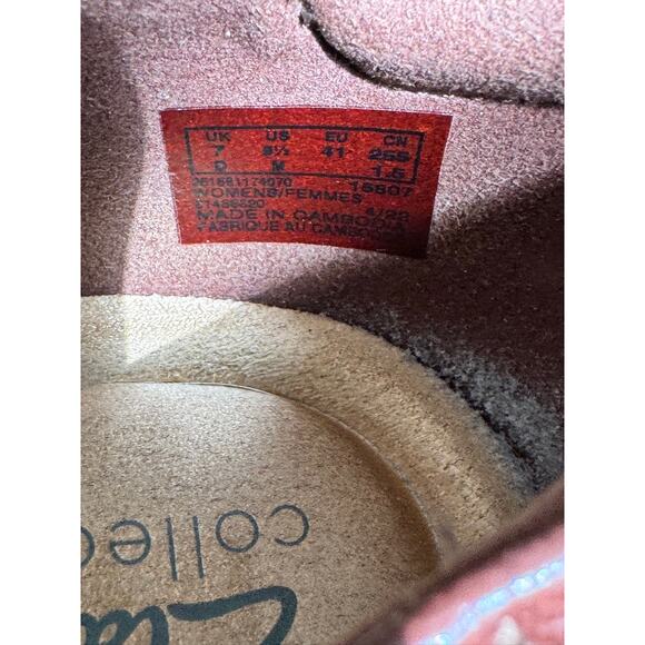 CLARKS Womens 8.5 Slip-On Heels  Brown Leather Comfort Low Heel Work Shoes - Picture 9 of 9